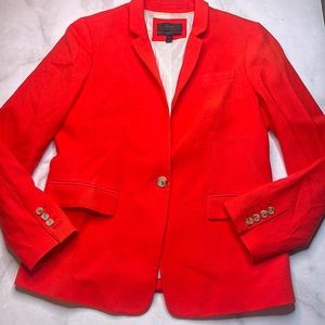 J. Crew Regent Wool Blazer Bright Orange-Red